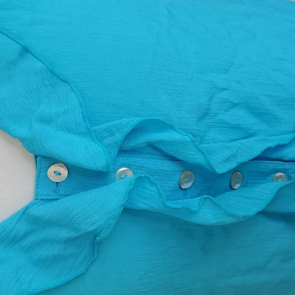 Very Vineyard Turquoise blouse - Picture 2 of 8